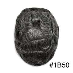 1B50# Natural Black with 50% Grey Hair