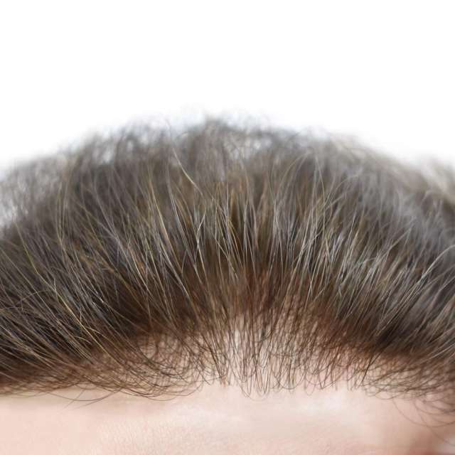 Lyricalhair 0.06mm Disposable Ultra Thin Skin Hair System Transparent Invisible Poly Skin Mens Toupee 32mm Slight Wave Hair Units