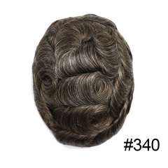 340# Dark Brown with 40% Synthetic Grey