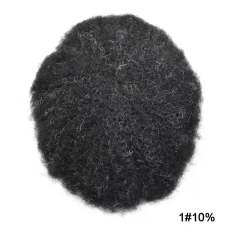LyricalHair Afro Full Lace Men's Toupee For Black Human Hair Swiss Lace Front Natural Hairlile Men's Hairpieces Best Selling in North America American  Afro Curls Mens Hair System Full Lace 4mm-12mm Wave Hair Systems for Black Men