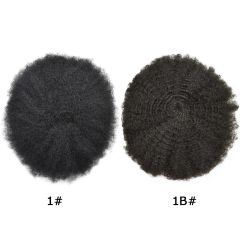 LyricalHair Afro Full Lace Men's Toupee For Black Human Hair Swiss Lace Front Natural Hairlile Men's Hairpieces Best Selling in North America American  Afro Curls Mens Hair System Full Lace 4mm-12mm Wave Hair Systems for Black Men