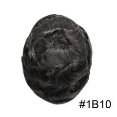 1B10# Off Black with 10% Synthetic Grey Hair