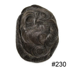 230# Darkest Brown with 30% Synthetic Grey Hair