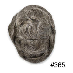 365% Dark Brown with 65% Synthetic Grey Hair