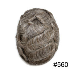 560# Medium Light Brown with 60% Synthetic Grey Hair