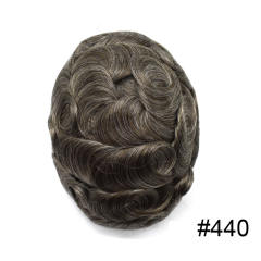 440# Medium Brown with 40% Synthetic Grey hair