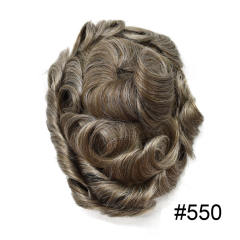 550# Medium Light Brown with 50% Synthetic Grey Hair