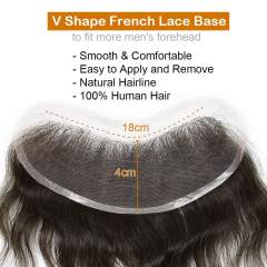 Lyrical Hair Swiss Lace Frontal 18CM x 4CM High Quality Frontal Indian Remy Human Hair For Receding Hairline Front Hair Loss Stock Hair System