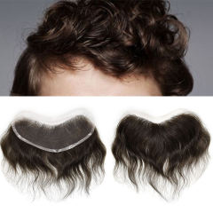 Lyrical Hair Swiss Lace Frontal 18CM x 4CM High Quality Frontal Indian Remy Human Hair For Receding Hairline Front Hair Loss Stock Hair System