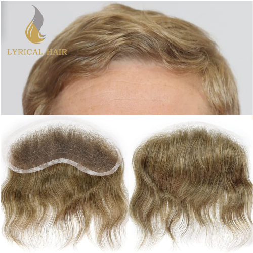 Lyrical Hair Swiss Lace Frontal 18CM x 4CM High Quality Frontal Indian Remy Human Hair For Receding Hairline Front Hair Loss Stock Hair System