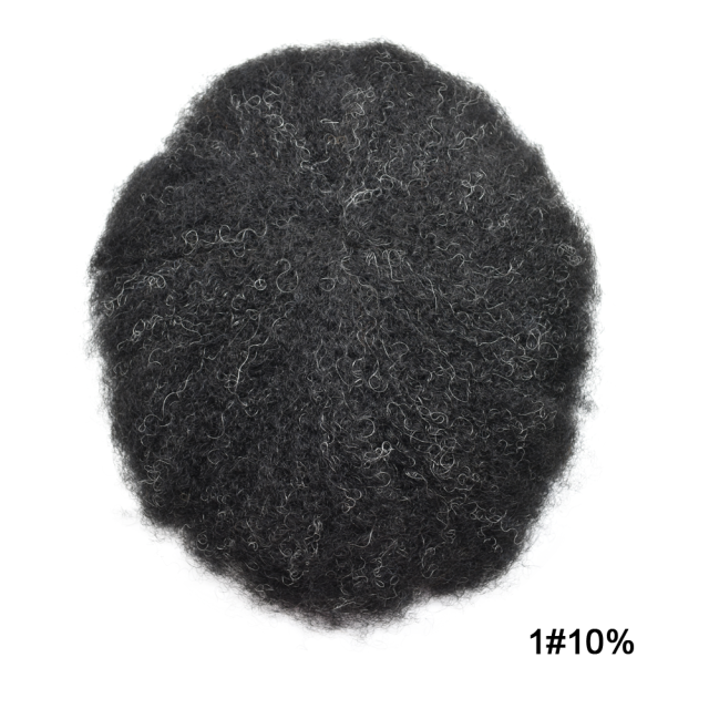 LyricalHair  Afro Curly Toupee for Men Bleached Knots Swiss Lace Front Human Hair Systems Natural Hairline For Black African American Hairpieces For Black Men Best Selling in North America