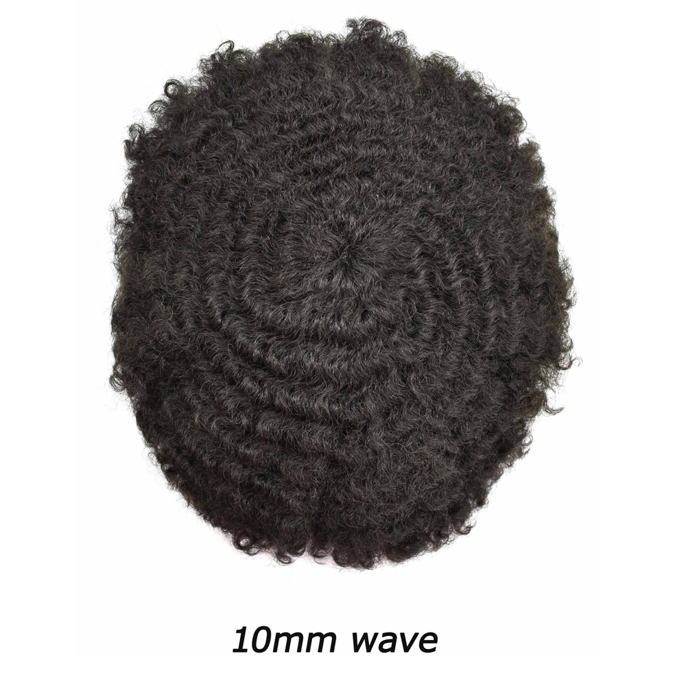 Lyrical Hair Afro Toupee 6MM Weave Hair Unit Black Mens Curly Toupee ...