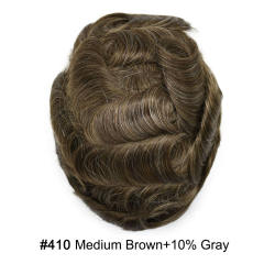 410# Medium Brown with 10%gray hair