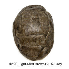 520# Medium Light Brown with 20%gray hair