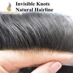 LYRICAL HAIR Durable Silk Fine Monofilament Shop Men's Hair Pieces Lace Front invisible Knots Men's Hair Toupee Remy Quality Best Hair Systems For Men
