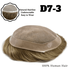 LYRICAL HAIR System for Men Replacement System Monofilament with Poly Coated Mens Toupee Folded Lace Front Natural Hairline Toupee for Men Non Surgical Hair Piece for Men