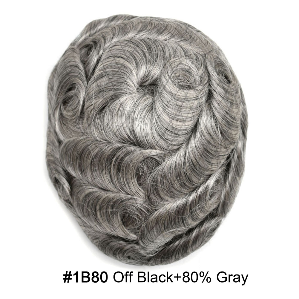 1B80# OFF BLACK with 80% gray hair