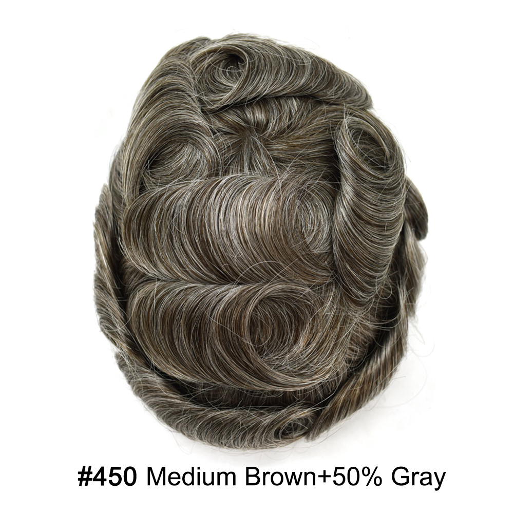 450 Medium Brown with 50%gray hair#