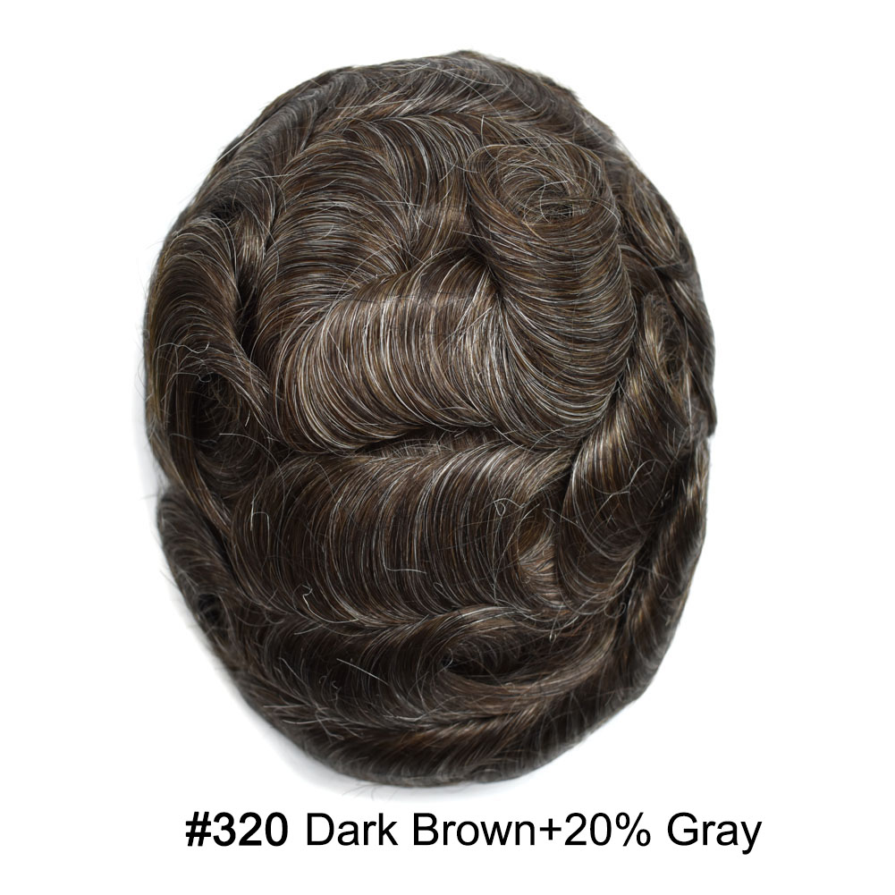 320 Dark Brown with 20%gray hair#