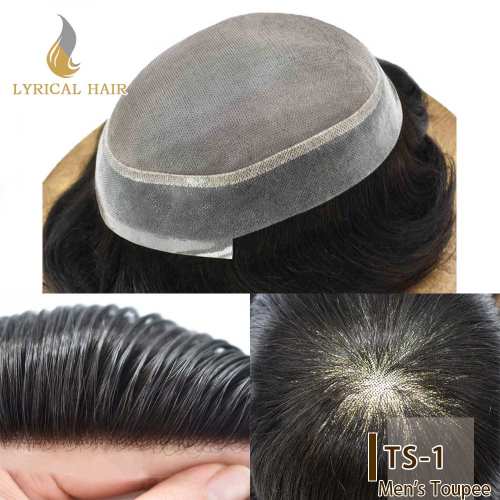 LYRICAL HAIR System For Men Non Surgical Men's Toupee Fine Monofilament With PU Hairpieces For Men Men's Hair Replacement System Natural Hairline