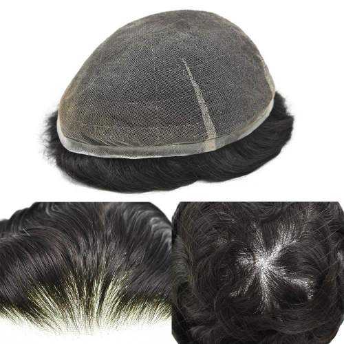 LYRICAL HAIR  Mens Toupee Full Swiss Lace Hair Replacement System for Men Blenched Knots  Mens Hairpieces Natural hairline Toupee for Men