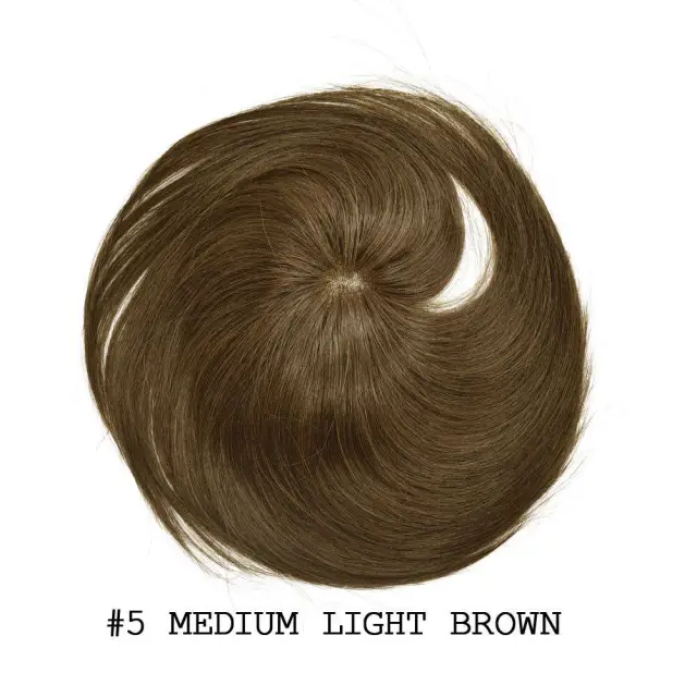 LyricalWigs Human Hair Mono Base Topper Clip In Top Hairpiece Breathable & Comfortable For Women. Women's Hair System A-4