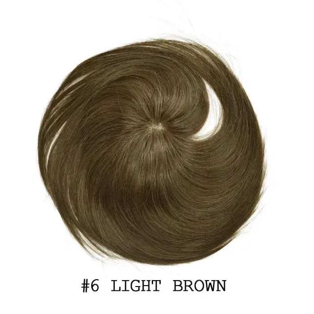 LyricalWigs Human Hair Mono Base Topper Clip In Top Hairpiece Breathable & Comfortable For Women. Women's Hair System A-4