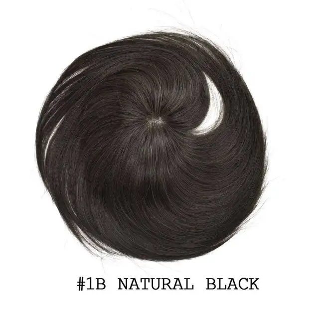 LyricalWigs Human Hair Clip In Hair Toppers Short Straight Hairpieces Add Hair Thickness For Women, Breathable & Comfortable Women's Hair System. A-6