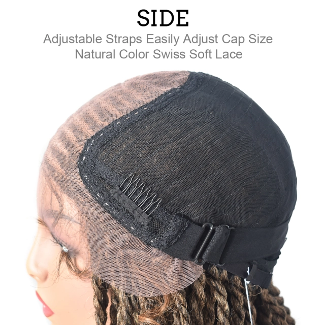 LyricalWigs 31" Long Braids Lace Front Wigs Hand Tied Heat Resistant Fiber Braided Hairstyle Box Braids Natural Looking 11"x5.5"For Black Women