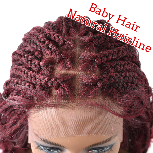 LyricalWigs Short Curly Knotless  Braids Wigs for Black Women Goddess Curly Braids Faux Locs Crochet Twisted Braided Wig Synthetic Hair Twist Braid Wig With Baby Hair