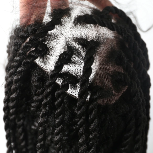 LyricalWigs Long Black Braided Lace Box Braids Wig Synthetic Twist Cornrow With Baby Hair for Women Heat Friendly Braids Comfortable & Breathable Braids