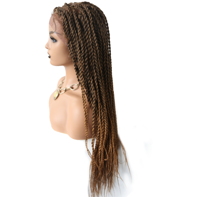LyricalWigs Long Black Braided Lace Box Braids Wig Synthetic Twist Cornrow With Baby Hair for Women Heat Friendly Braids Comfortable & Breathable Braids