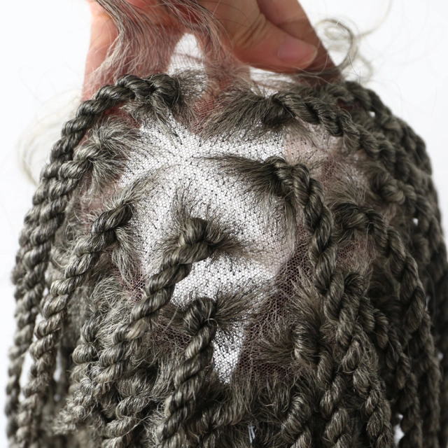 LyricalWigs Long Black Braided Lace Box Braids Wig Synthetic Twist Cornrow With Baby Hair for Women Heat Friendly Braids Comfortable & Breathable Braids