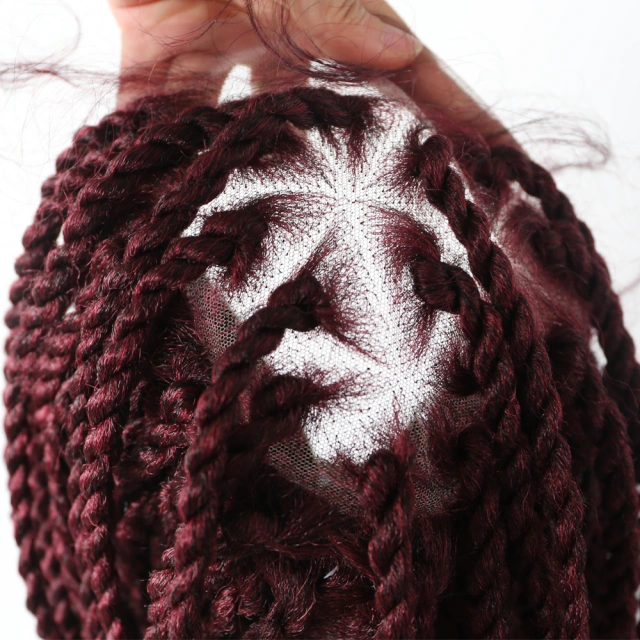 LyricalWigs Long Black Braided Lace Box Braids Wig Synthetic Twist Cornrow With Baby Hair for Women Heat Friendly Braids Comfortable & Breathable Braids