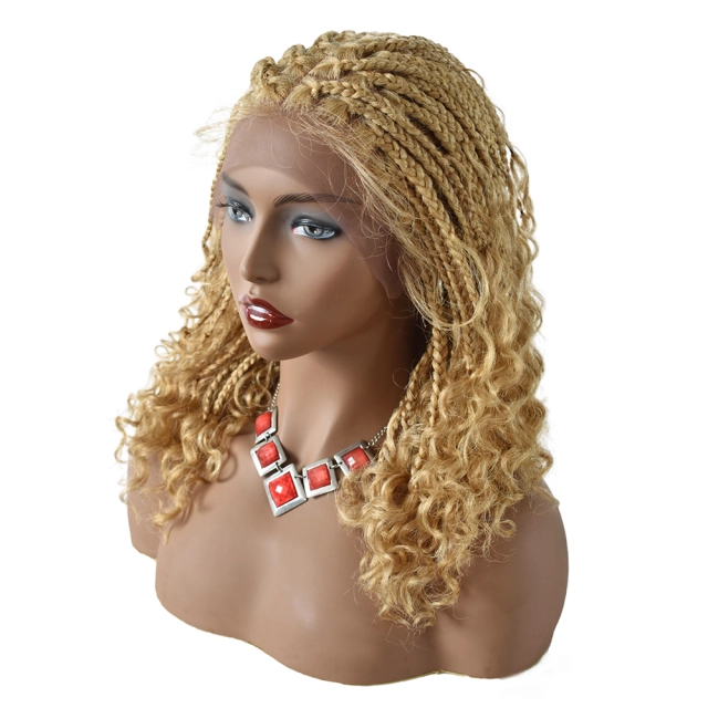 LyricalWigs Braids Wigs for Black Women Goddess Curly Braids Faux Locs Crochet Twisted Braided Wig Synthetic Hair Twist Braid Wig With Baby Hair