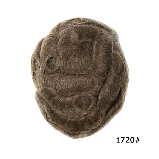 LYRICAL HAIR Men's Toupee Full French Lace Mens Hair System Invisible Swiss Lace Bleached Knot Lace Front Men's Toupee with Natural Hairline 100% Human Hair