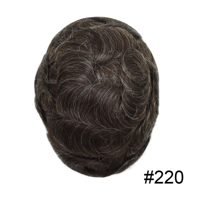 LYRICAL HAIR Men's Toupee Full French Lace Mens Hair System Invisible Swiss Lace Bleached Knot Lace Front Men's Toupee with Natural Hairline 100% Human Hair
