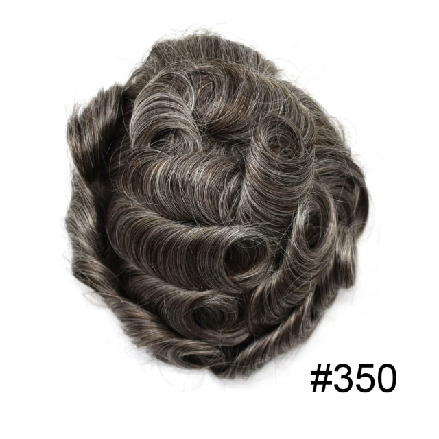 LYRICAL HAIR Men's Toupee Full French Lace Mens Hair System Invisible Swiss Lace Bleached Knot Lace Front Men's Toupee with Natural Hairline 100% Human Hair