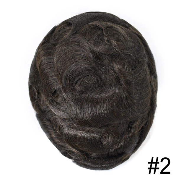 Lyrical Wigs Mens Toupee Ultra Thin Skin Non Surgical 0.03mm Men's Hair System Undetectable V-Looped Mens Toupee Scalp-like Men's Hairpiece