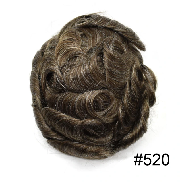 Lyrical Wigs Men Toupee PAPY 0.12mm Thickness Skin Hair Systems Split Knotted Thin Skin Men's Toupee Comfortable and Durable Cut-Away Men's Hairpieces From USA