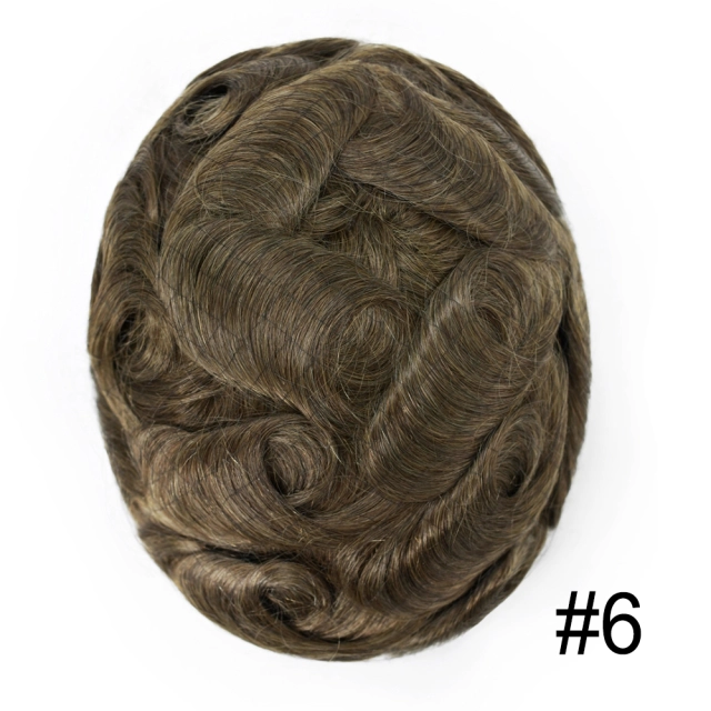 Lyrical Wigs Mens Toupee Ultra Thin Skin Non Surgical 0.03mm Men's Hair System Undetectable V-Looped Mens Toupee Scalp-like Men's Hairpiece