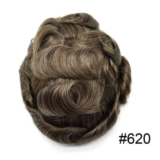 Lyrical Wigs Men Toupee PAPY 0.12mm Thickness Skin Hair Systems Split Knotted Thin Skin Men's Toupee Comfortable and Durable Cut-Away Men's Hairpieces From USA