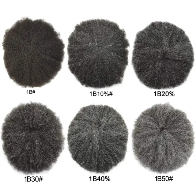 Lyrical Wigs Men Toupee Q6 Afro Curly Toupee for Men Bleached Knots Swiss Lace Front Human Hair Systems Natural Hairline For Black African American Hairpieces For Black Men
