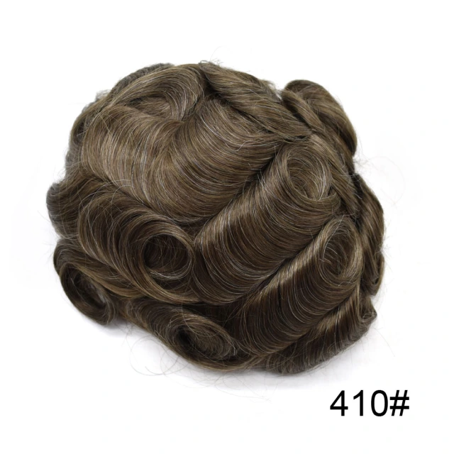Lyrical Wigs Men's Toupee PAPY-J Injected PU Human Hair System Transparent Skin Full Poly Replacement Hairpiece Wig Durable Hair Unit