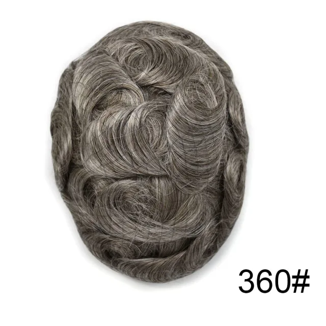 Lyrical Wigs Men's Toupee PAPY-J Injected PU Human Hair System Transparent Skin Full Poly Replacement Hairpiece Wig Durable Hair Unit