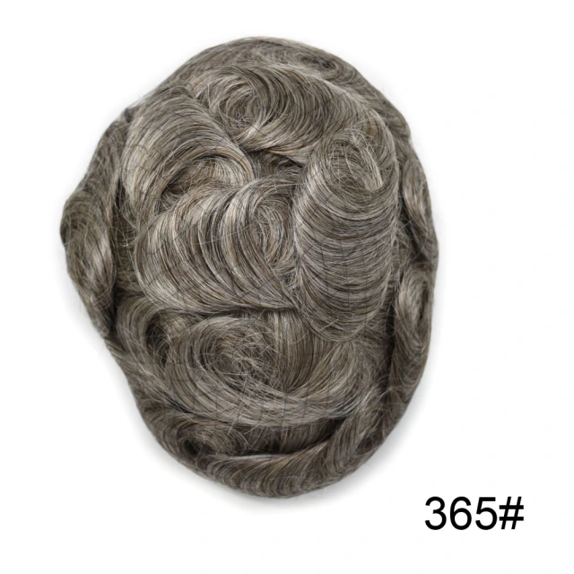 Lyrical Wigs Men's Toupee Hairpiece 0.06mm Transparent Thin Skin Invisible V-Looped Mens Hair System Replacement Non Surgical Human Hair Piece Unit Wig for Men