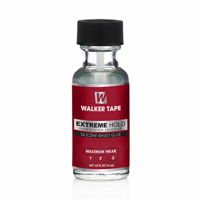 100% Authentic Walker Tape Extreme Hold Lace Wig Liquid Adhesive Glue 0.5Oz With Brush