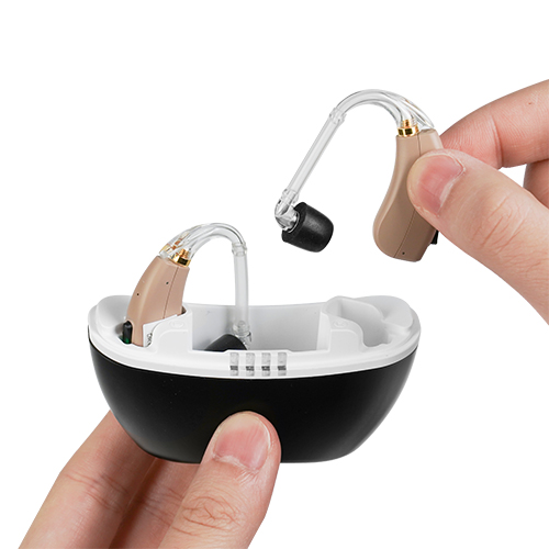 Advanced Bluetooth Rechargeable Hearing Aids with Dual-Microphone Technology, Smart APP Control