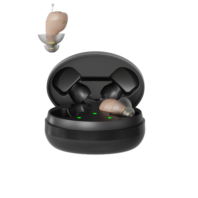 Rechargeable ITC hearing aid small and invisible