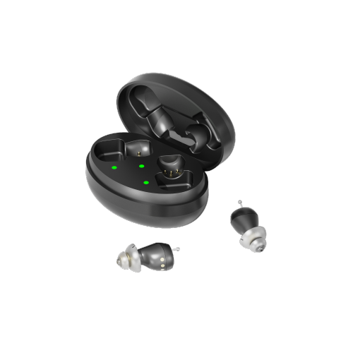 Rechargeable ITC hearing aid small and invisible